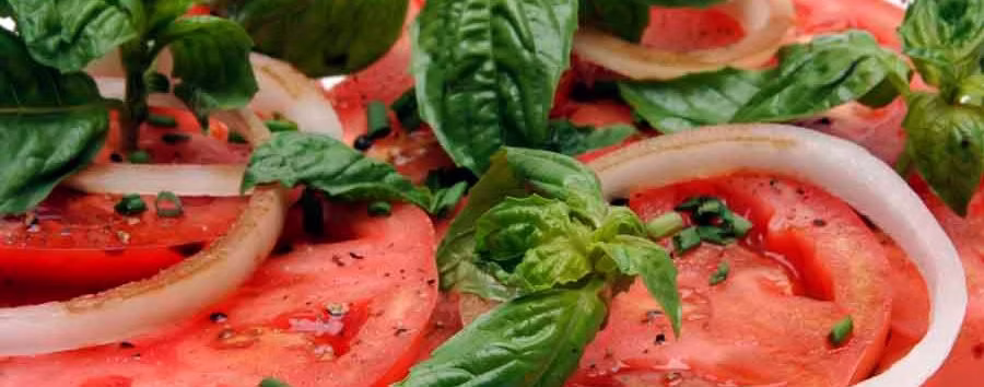 ENSALADA DE TOMATE CON CEBOLLA